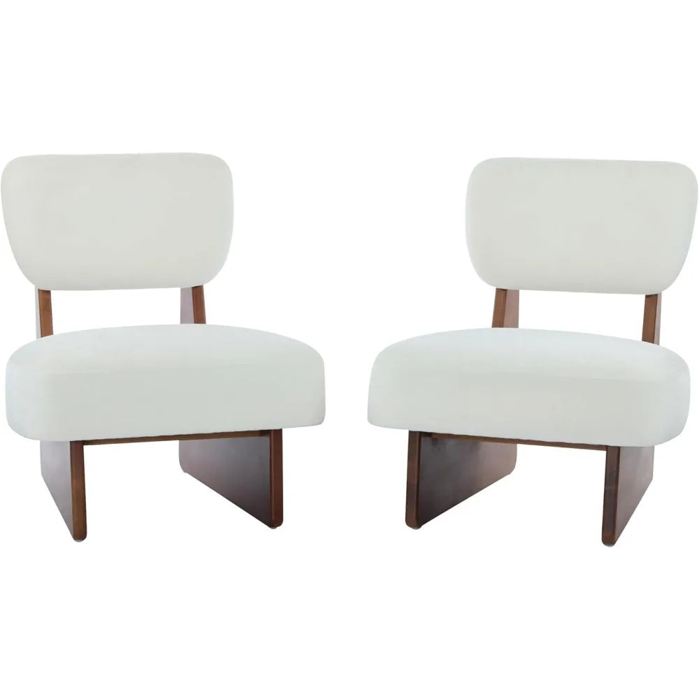 Angduo Low Profile Accent Chair Set Of 2 Modern Armless