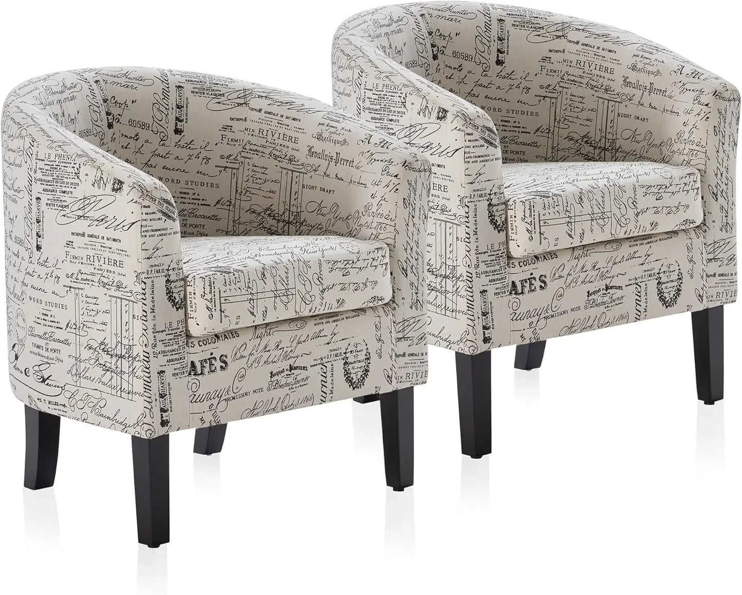 General Barrel Club Tub Accent Chairs For Living Room