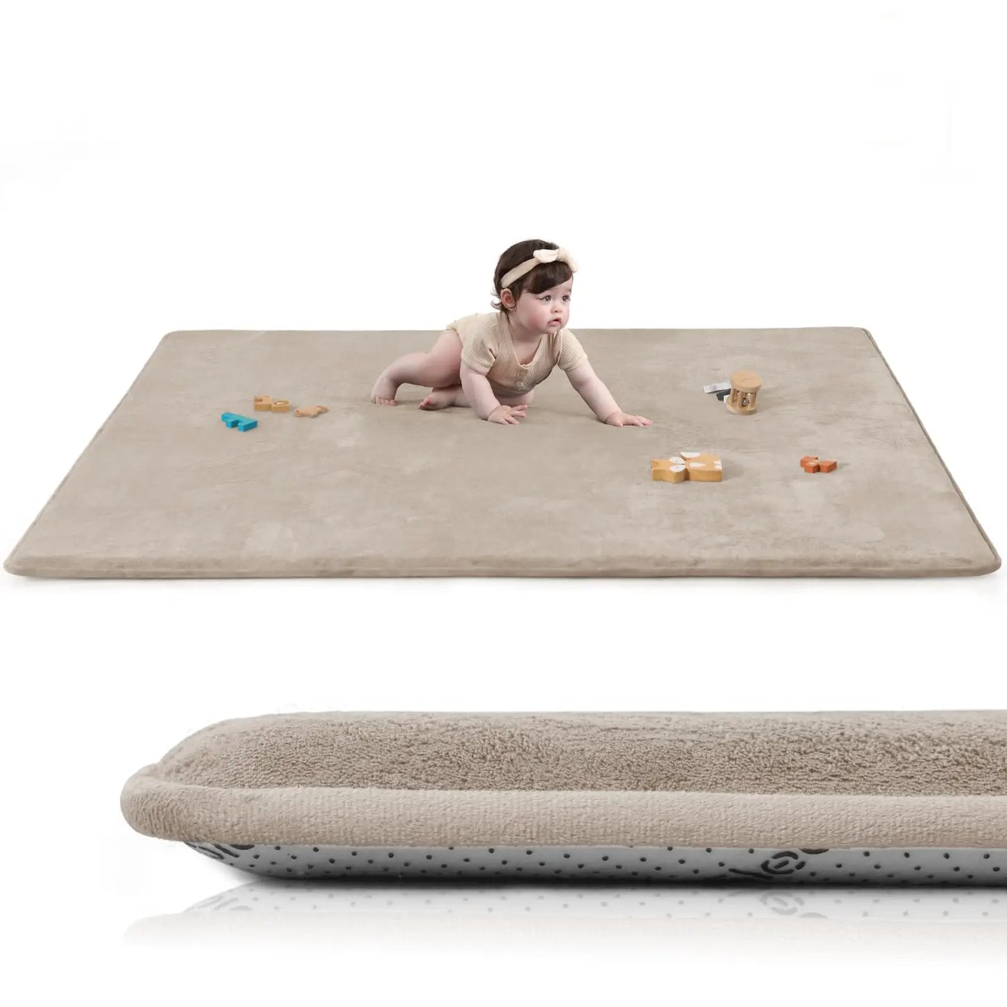 Huloo Sleep Solid Non-Slip Living Room Foam Play Mat Rug