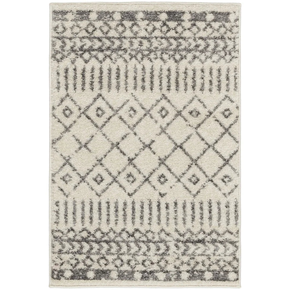 NONECN Transitional Area Rug With Geometric Low Pile Indoor StainResistant
