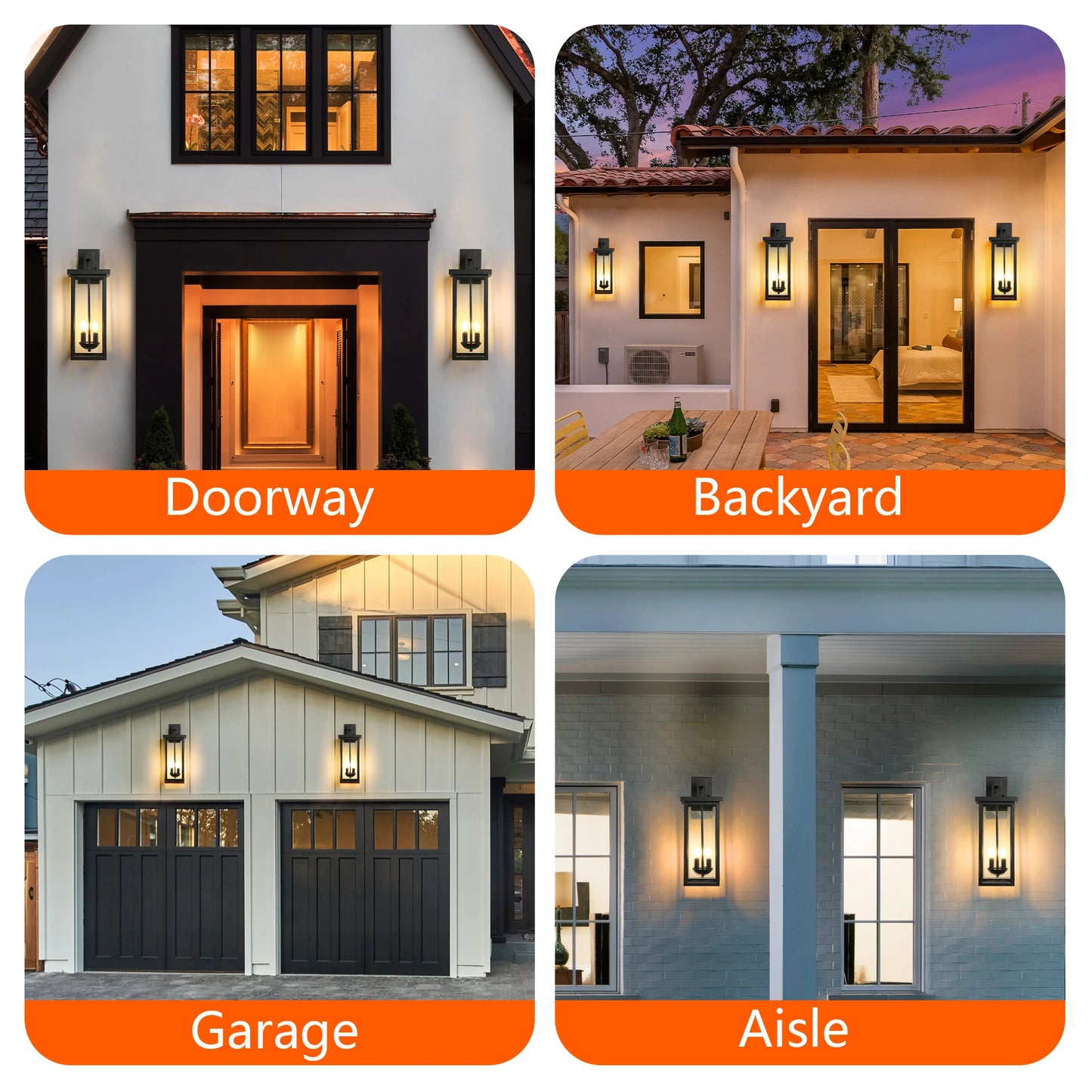 ARLGSITE Outdoor Wall Lantern Dusk to Dawn Sensor Weatherproof