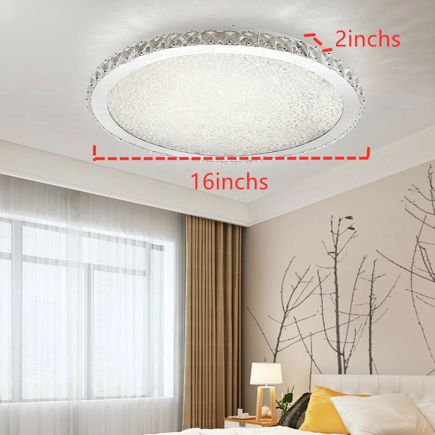 Loyalheartdy Modern Crystal LED Ceiling Light Pendant Chandelier
