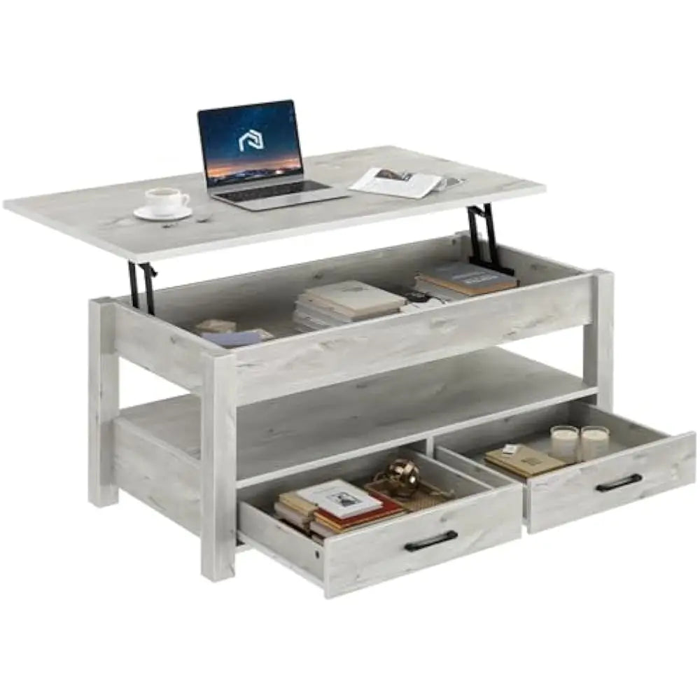 Lift Top Coffee Table With Drawers Hidden Compartment