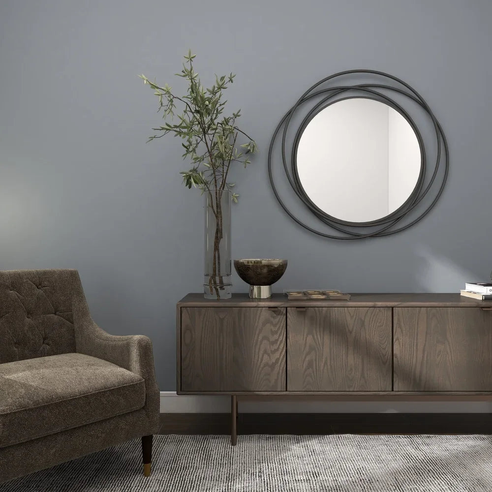 DUTRIEUX Overlapping Ring Metal Wall Mirror Decorative Accent