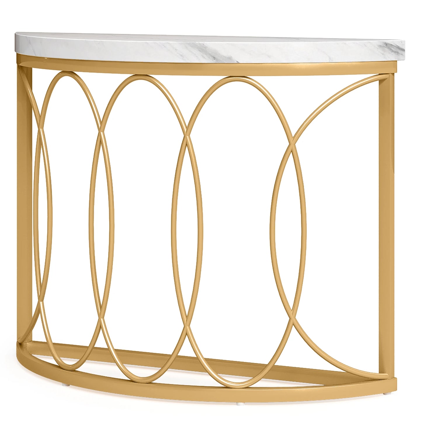 Tribesigns Half Moon Console Table Modern Entryway Decor