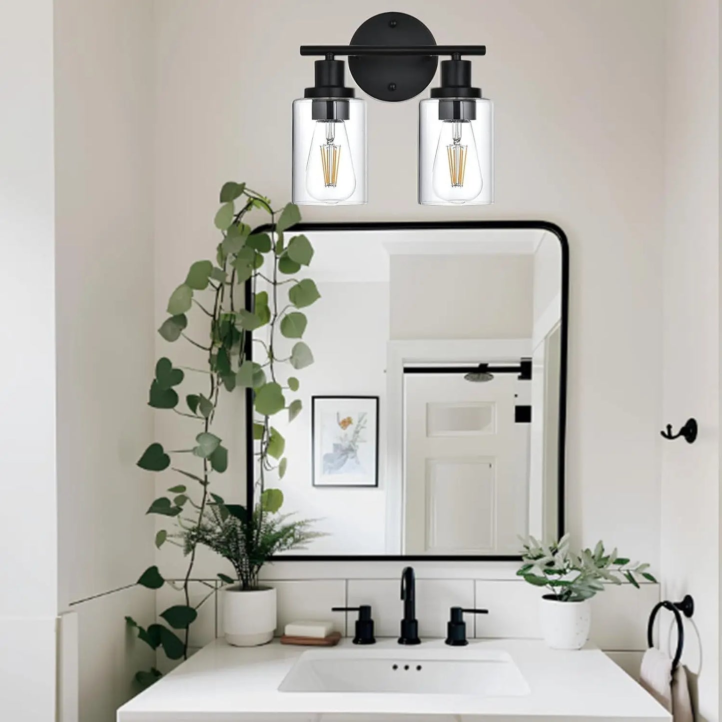 Origin Brushed Nickel Five Light Bathroom Vanity Light