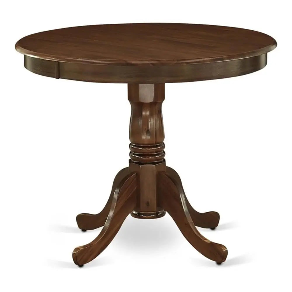 Antique Round Rubber Wood Dining Table