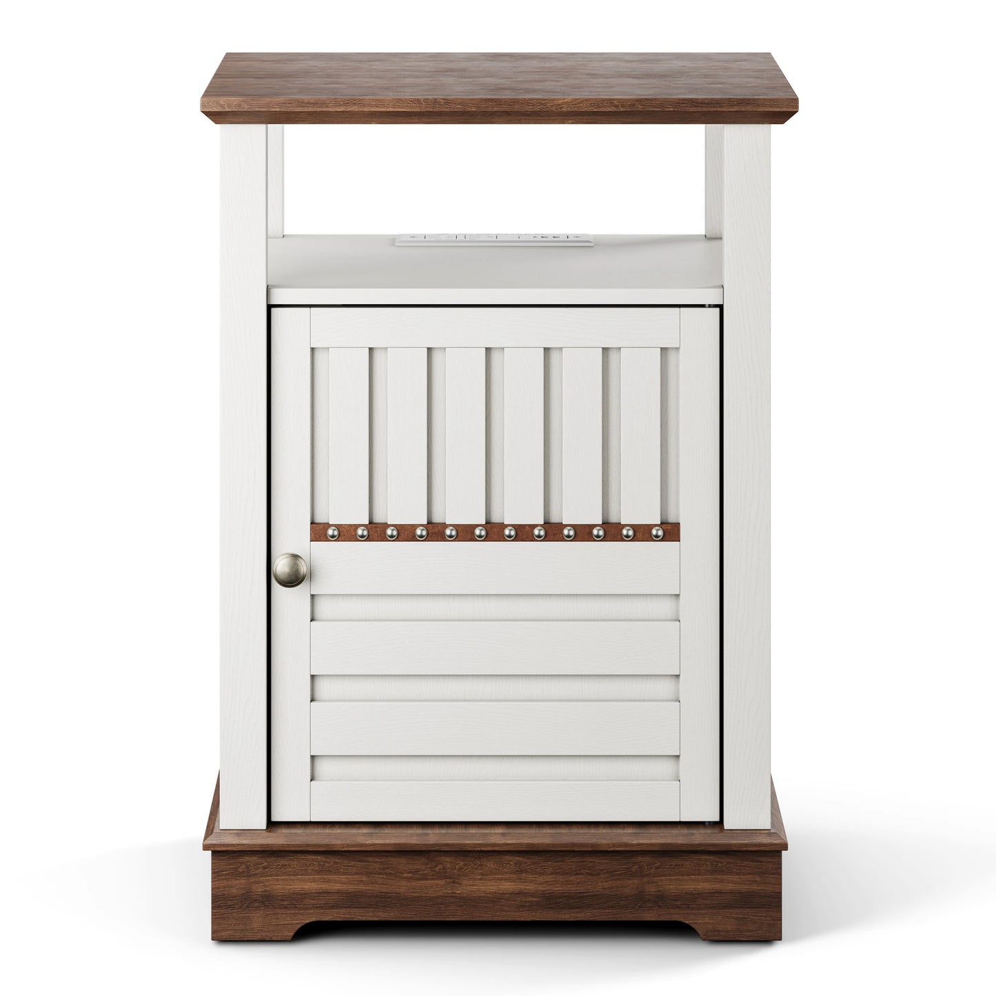 Furgle Rustic Nightstand Farmhouse End Table With Charging