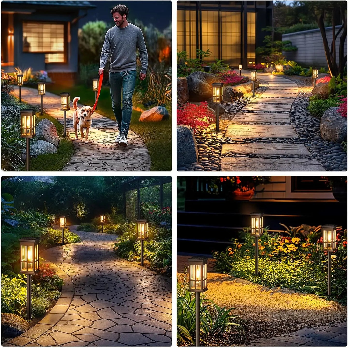 KPSTEK Solar Pathway Lights 2 6 8 Pack Bright Patio