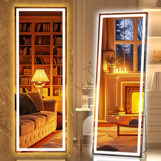 Rizzon LED Full Length Floor Mirror Standing Or Hanging