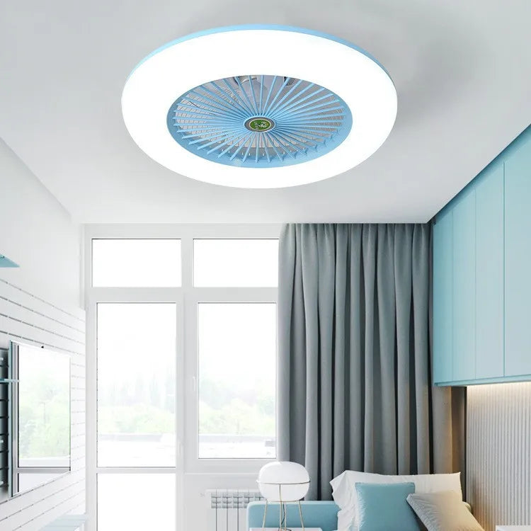 ONEYLTTC Ceiling Fan Lamp With LED Light And Remote Control