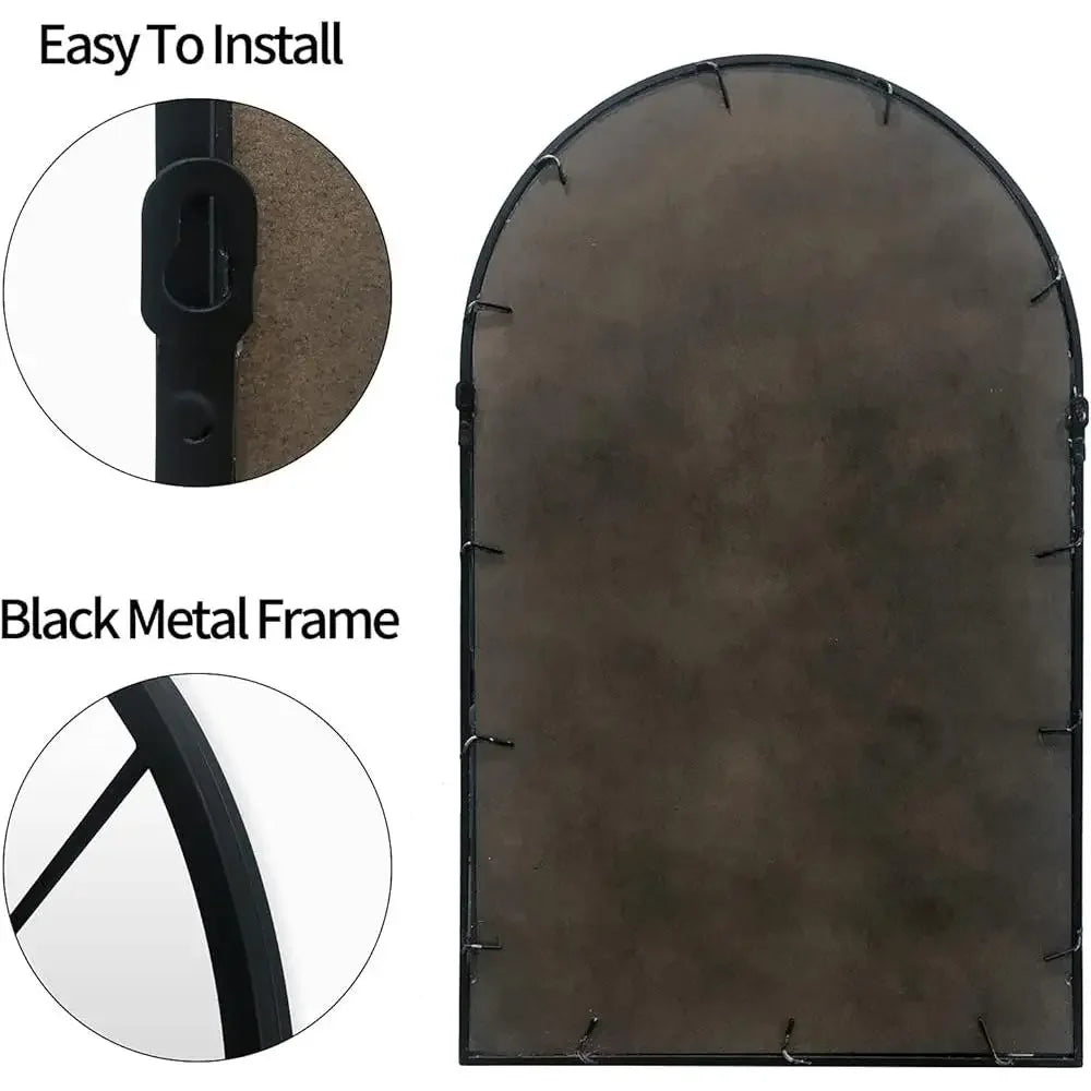 XMSJ Arched Wall Mirror Farmhouse Style Living Room Decor