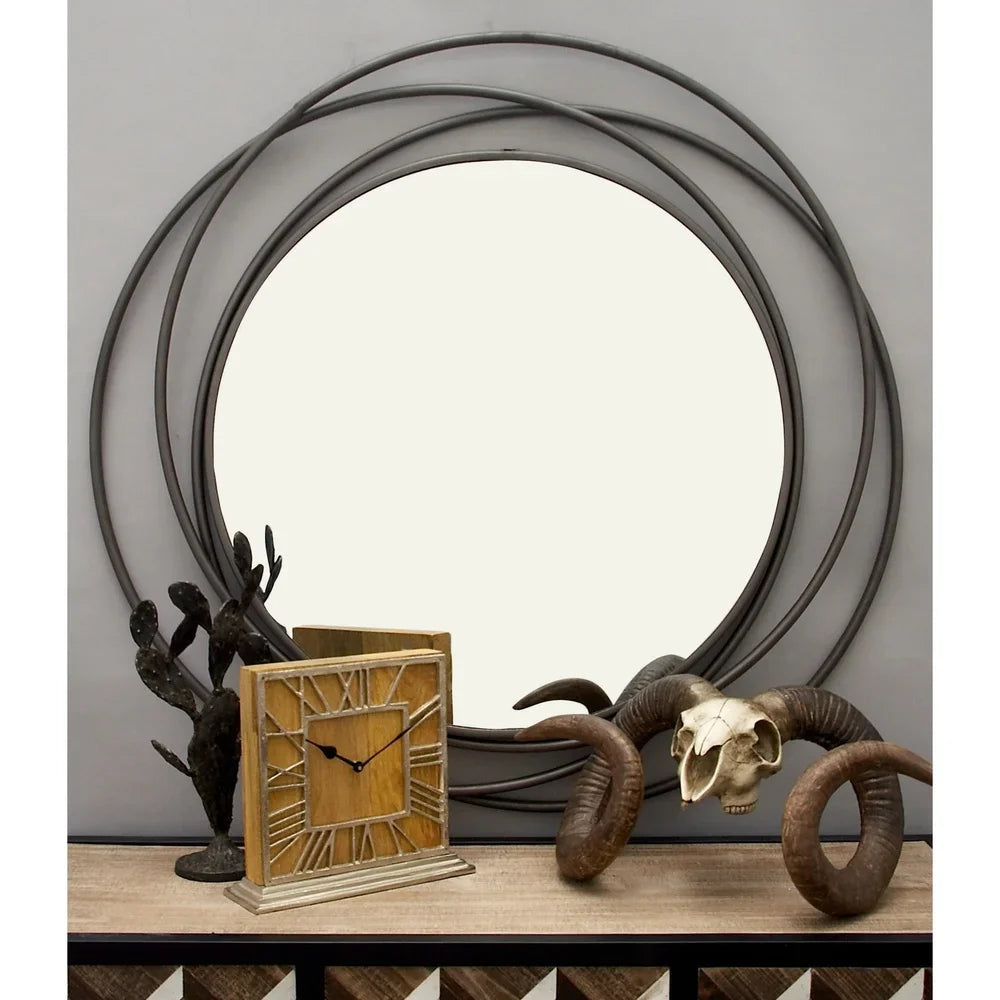 DUTRIEUX Overlapping Ring Metal Wall Mirror Decorative Accent