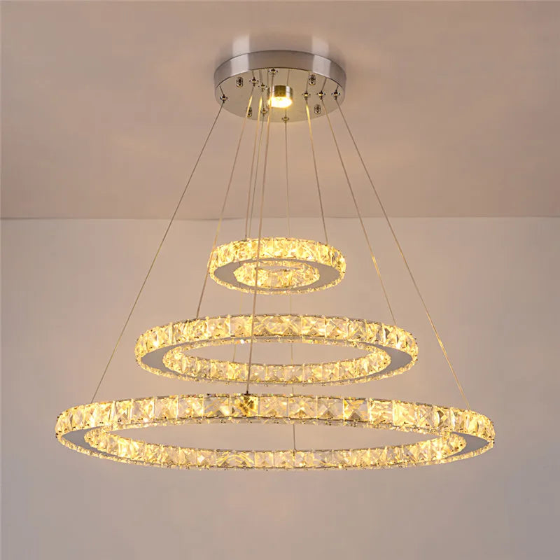 GreeLustr Luxury Crystal Pendant Light Dimmable Chandelier