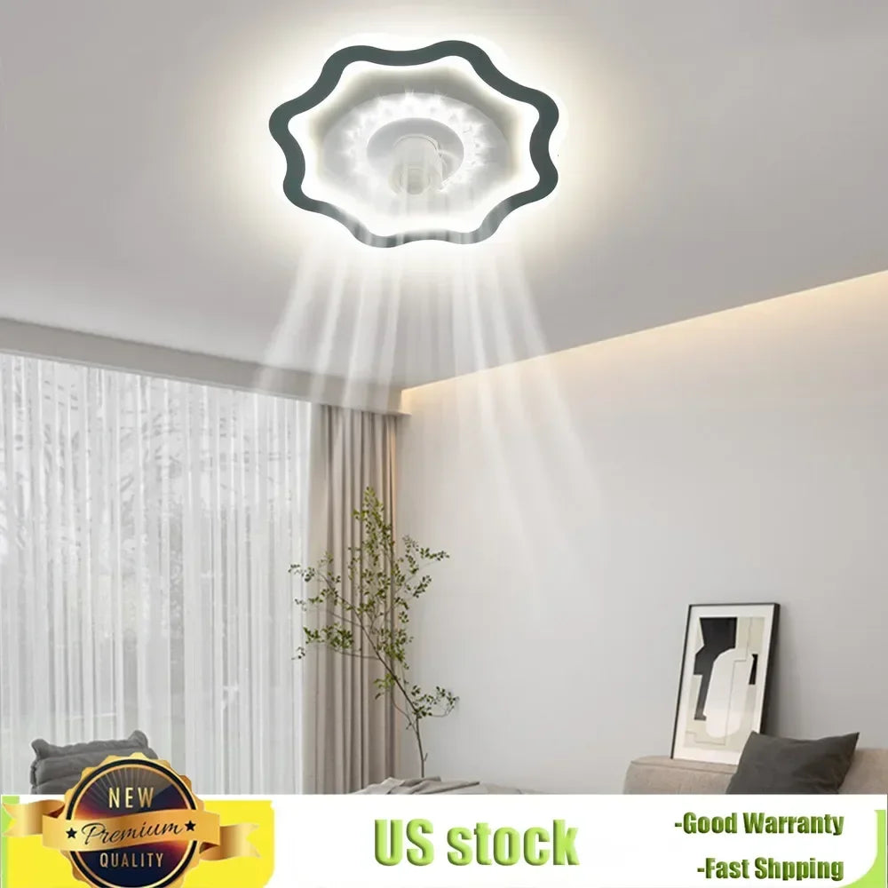 Bymaocar Led Ceiling Fan Light With Remote Dimming 3 Speeds