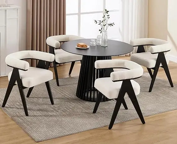 DAFIFY Farmhouse Dining Chairs Set Of 4 With Upholstery