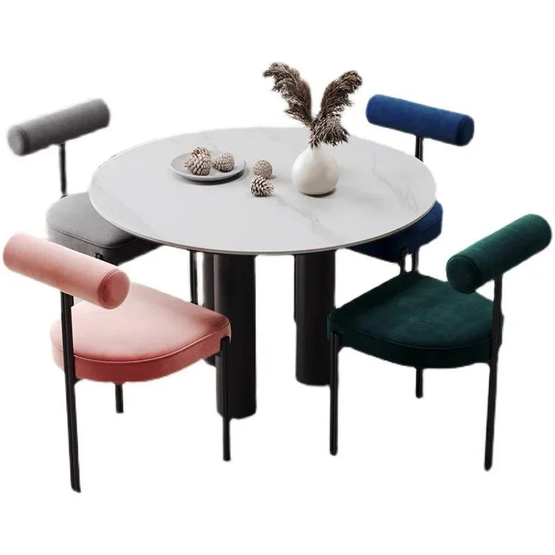 Luxury Modern Fabric Dining Chairs Nordic Home Living Room Furniture