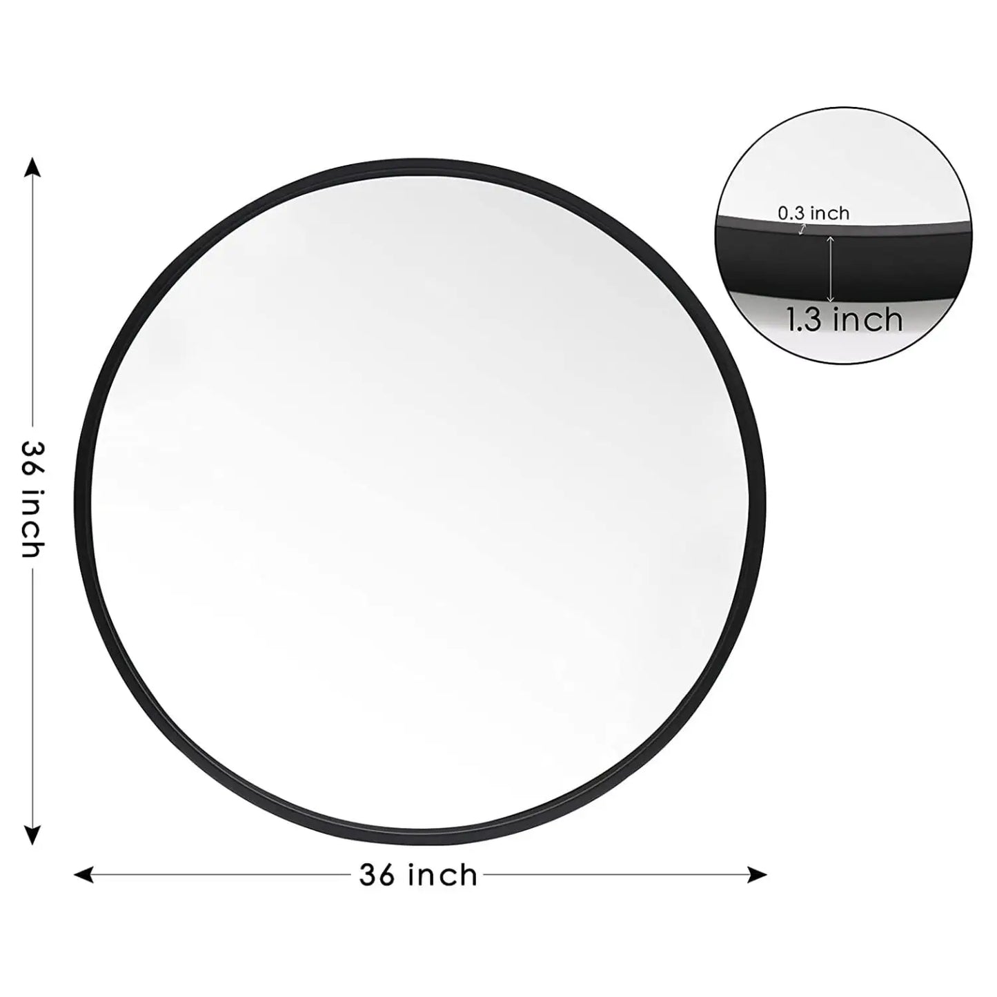 Round Metal Wall Mirror For Entryway And Living Room Decor