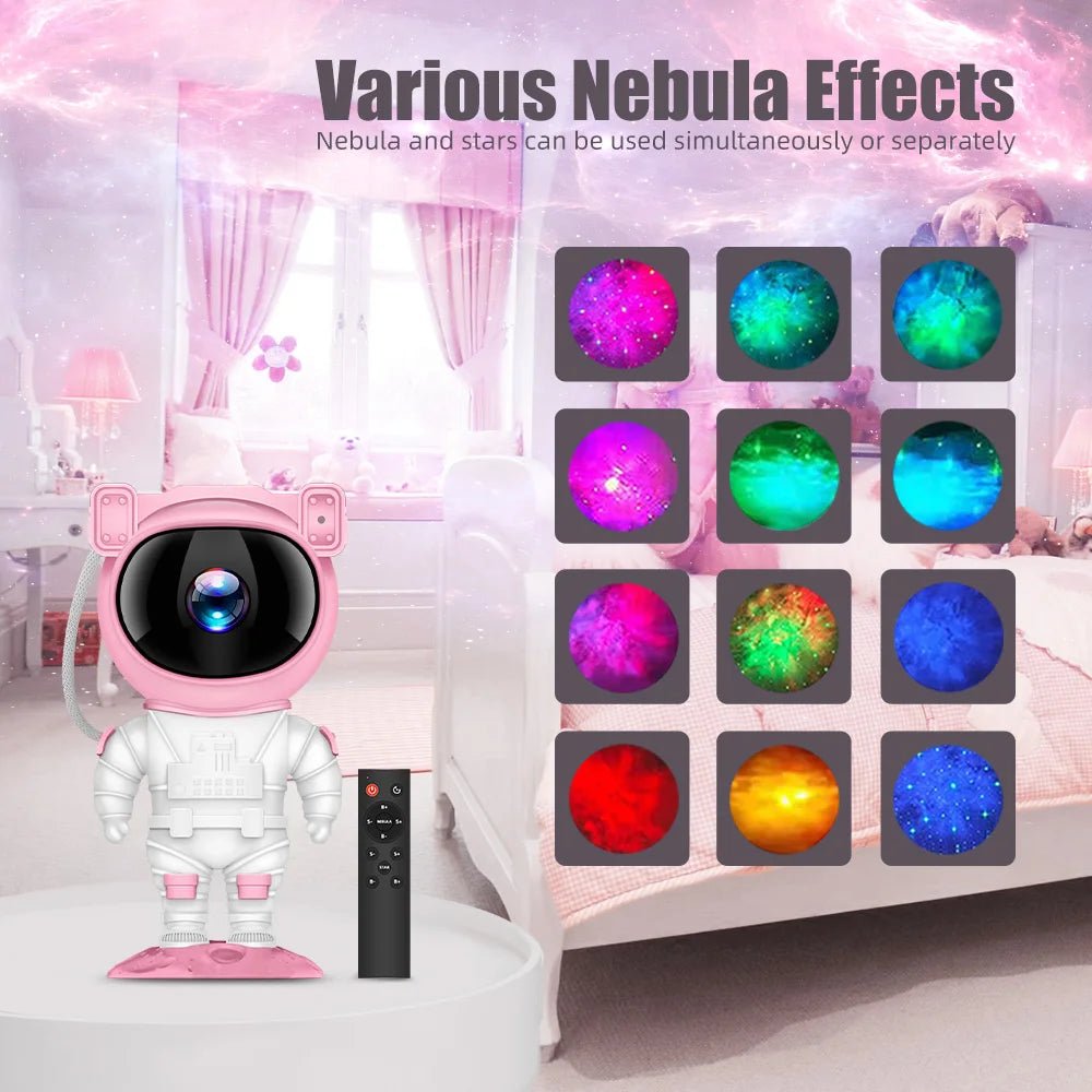AceGamer Astronaut Galaxy Projector Night Light With Remote