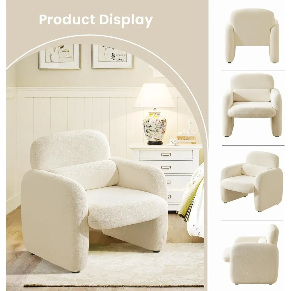 DAFIFY Modern Chenille Upholstered Accent Chair Set Of 2