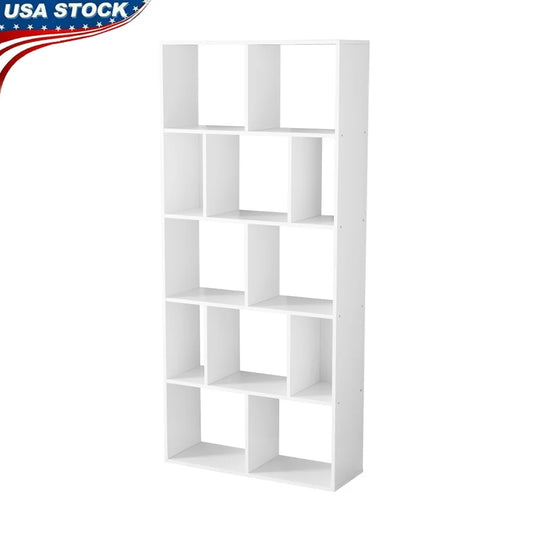 XMSJ Cube Open Back Wooden Bookcase Modern Storage Shelf