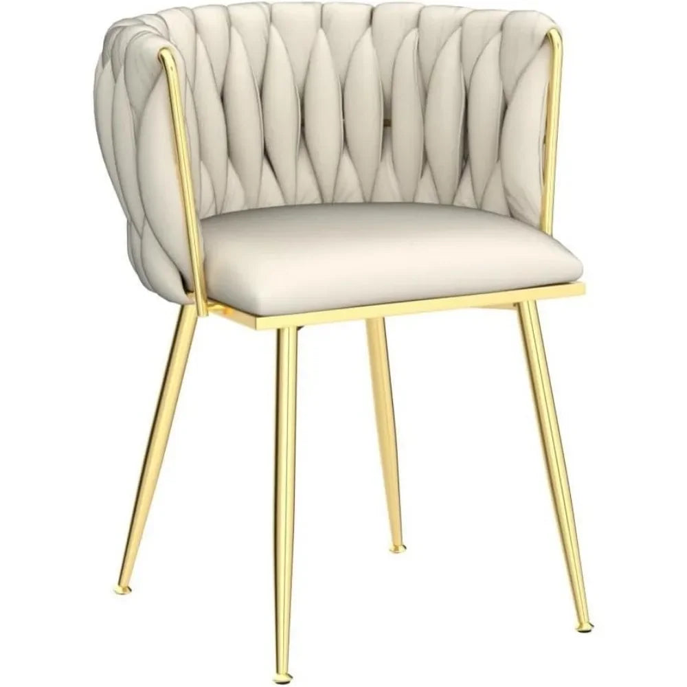 DAFIFY Upholstered Velvet Dining Chairs With Gold Legs
