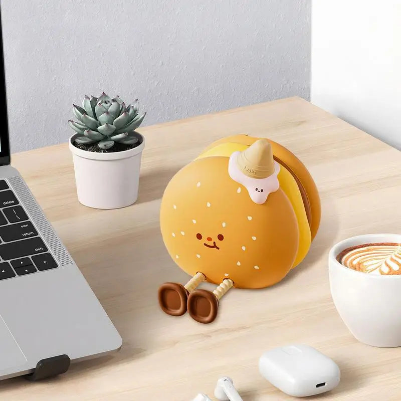 Burger Night Light Touch Control Phone Holder Adjustable