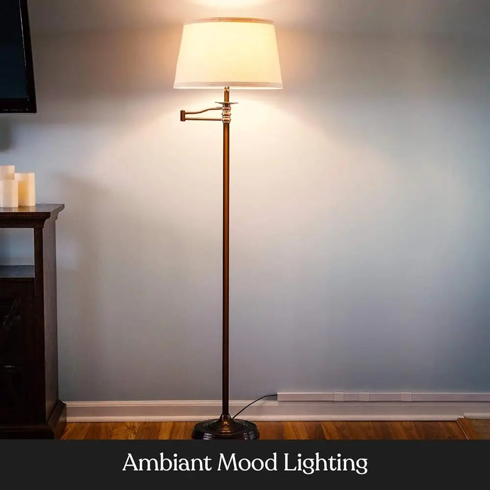 ZUIDID Caden LED Floor Lamp With Swing Arm Living Room