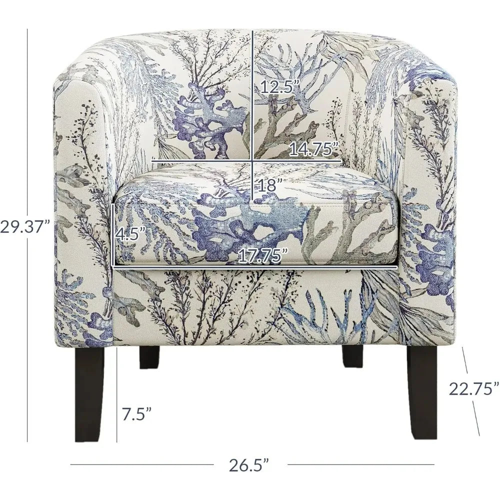 General Barrel Club Tub Accent Chairs For Living Room