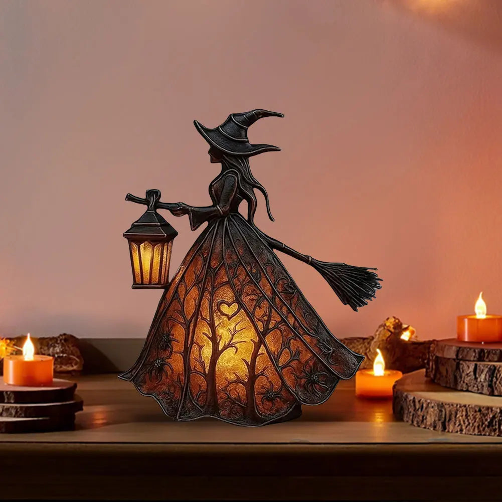 Alloet Gothic Witch Night Light Statue For Bedroom Decor