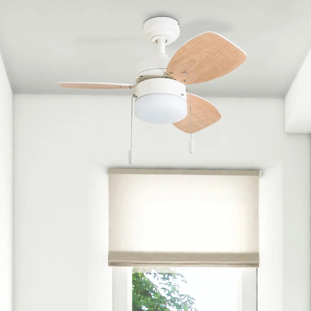 XMSJ Indoor Ceiling Fan With Light Remote Control Quiet