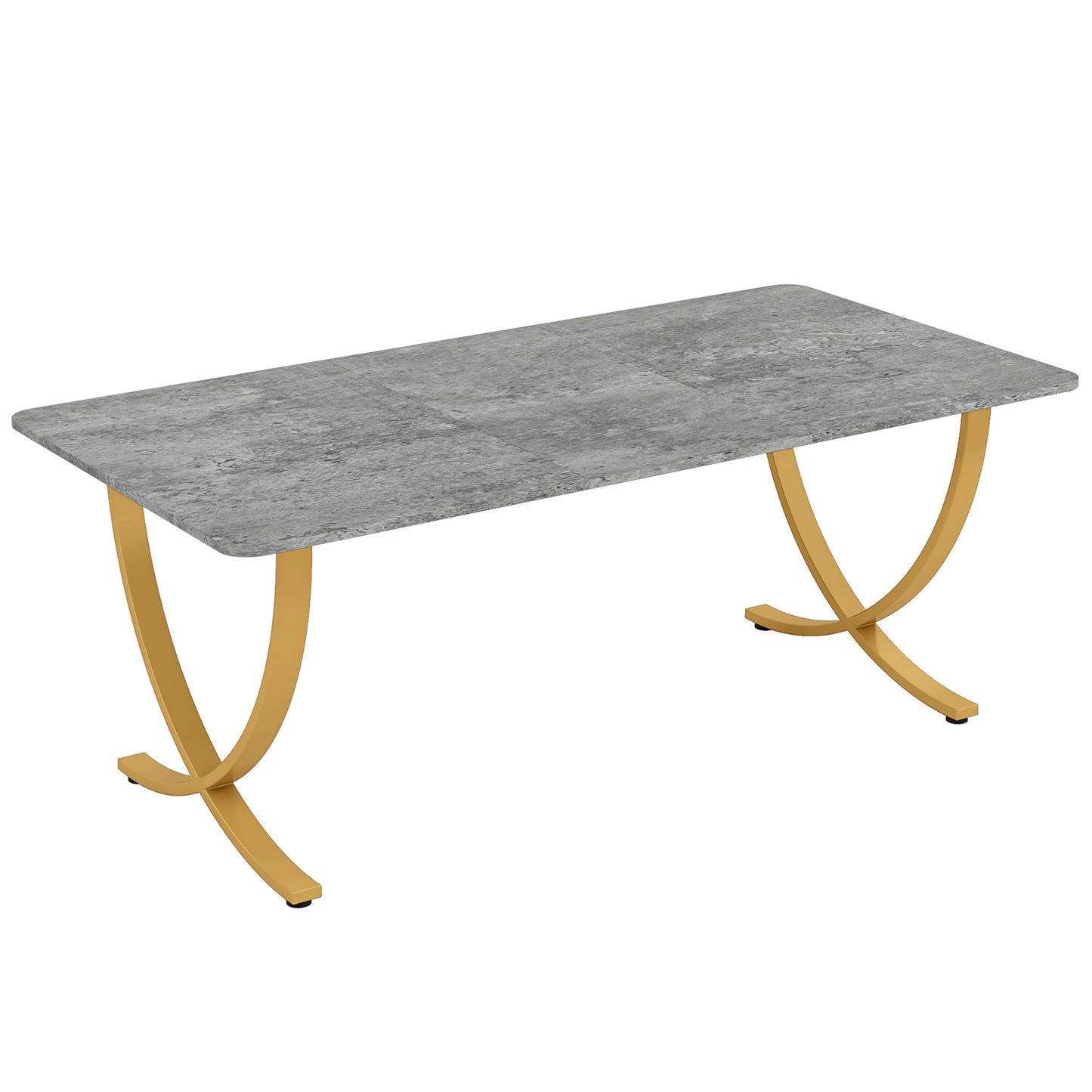 Tribesigns Modern Dining Table With Faux Marble Top