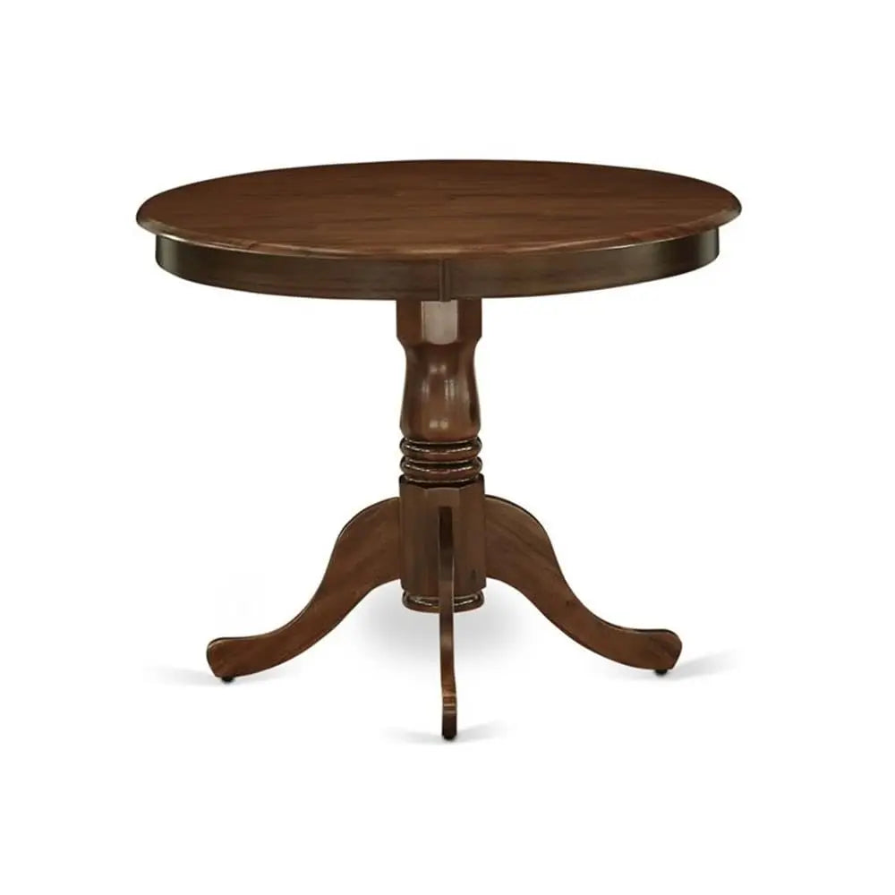 Antique Round Rubber Wood Dining Table